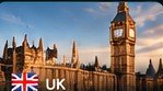Houses of Parliament with a UK flag label
